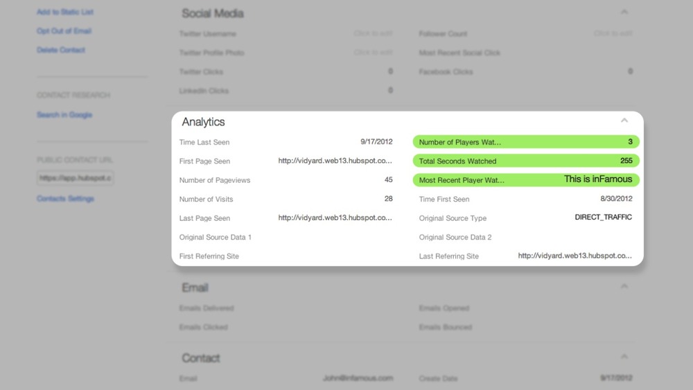 Vidyard Hubspot Integration