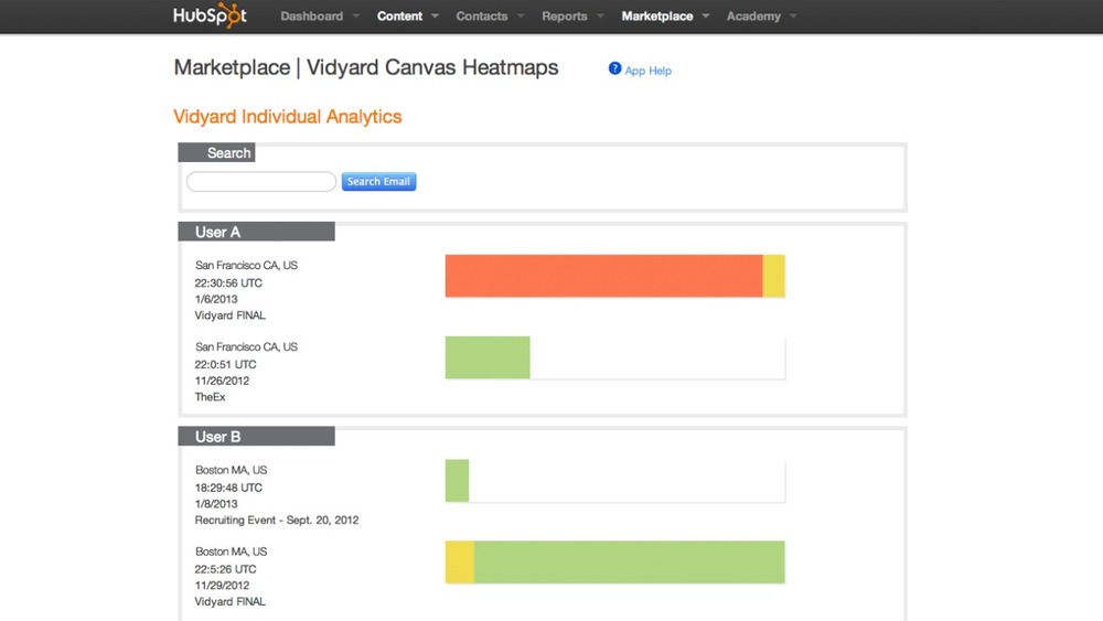 Vidyard Heatmaps in Hubspot