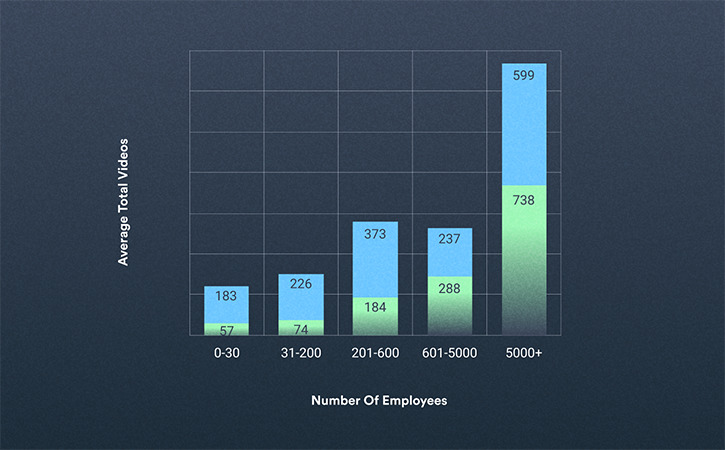 2021 Video in Business Benchmark: User-Generated vs. Produced Video Trends by Company Size