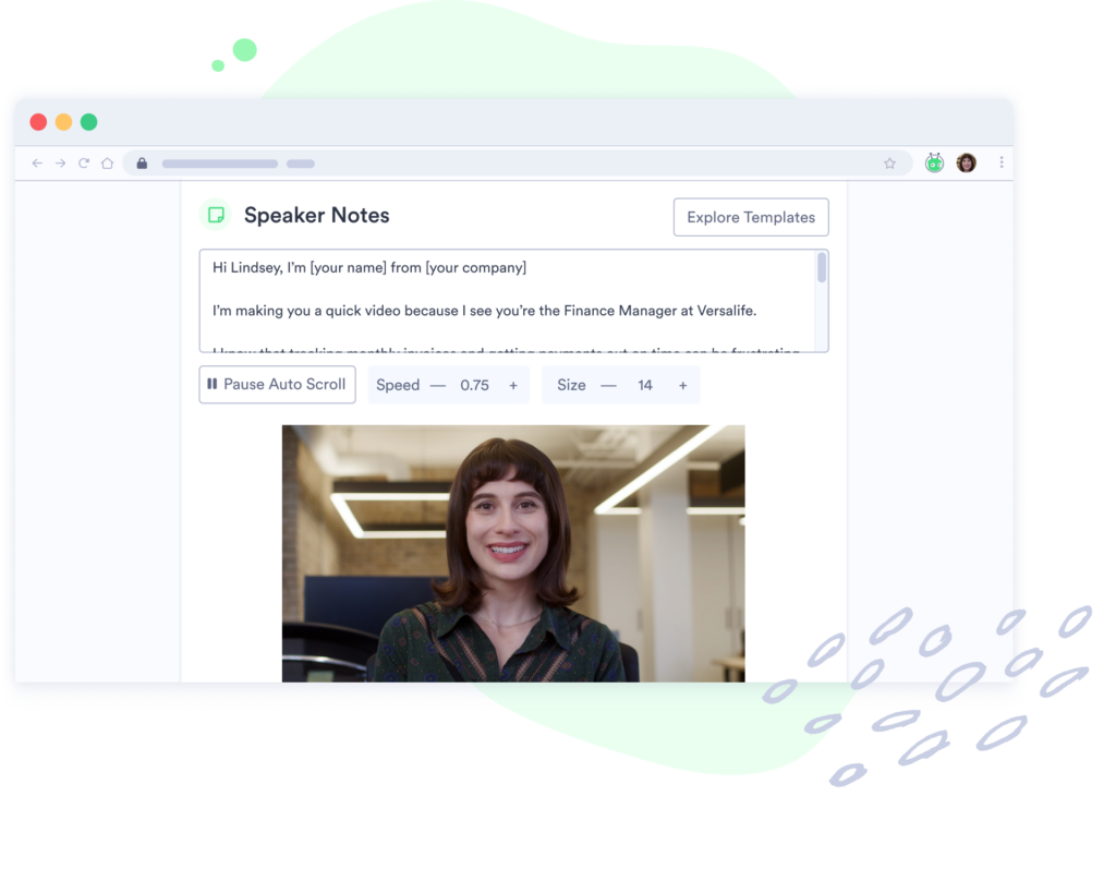 auto-scroll-speaker-notes Teleprompter-style notes that scroll while you record a video.