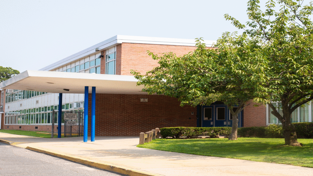 image of an empty school as schools and districts remain closed and make the move to virtual teaching and learning
