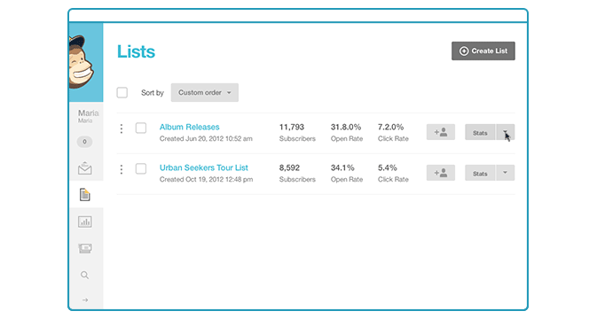 You can make a GIF to feature on your website to show a function of your product as this GIF example from Mailchimp does showing the product interface.