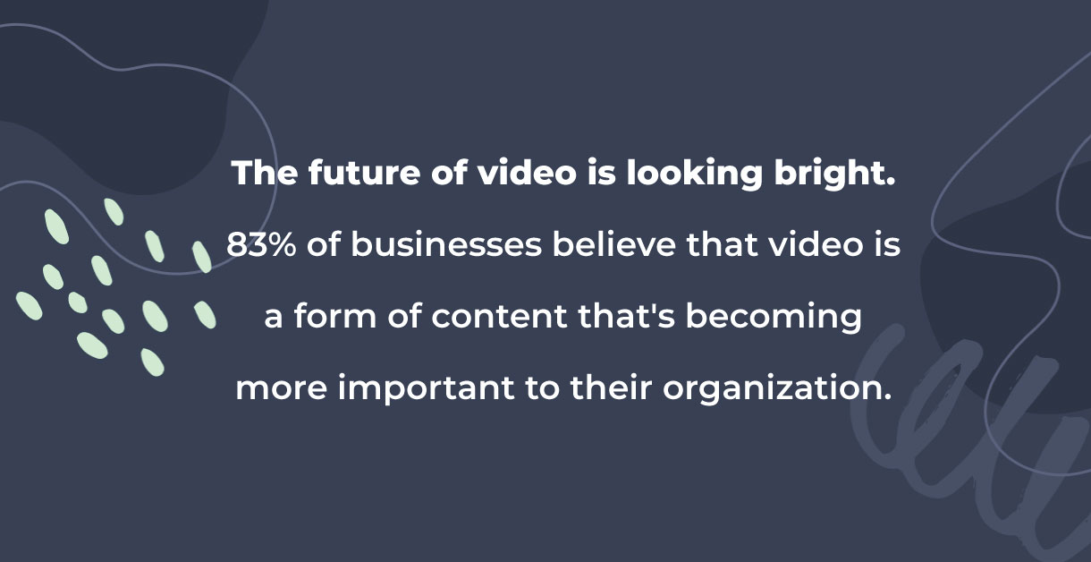 Text that says the future is looking bright for online video platforms