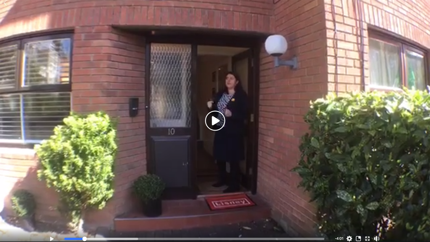 a broker from Lisney creates a live real estate video