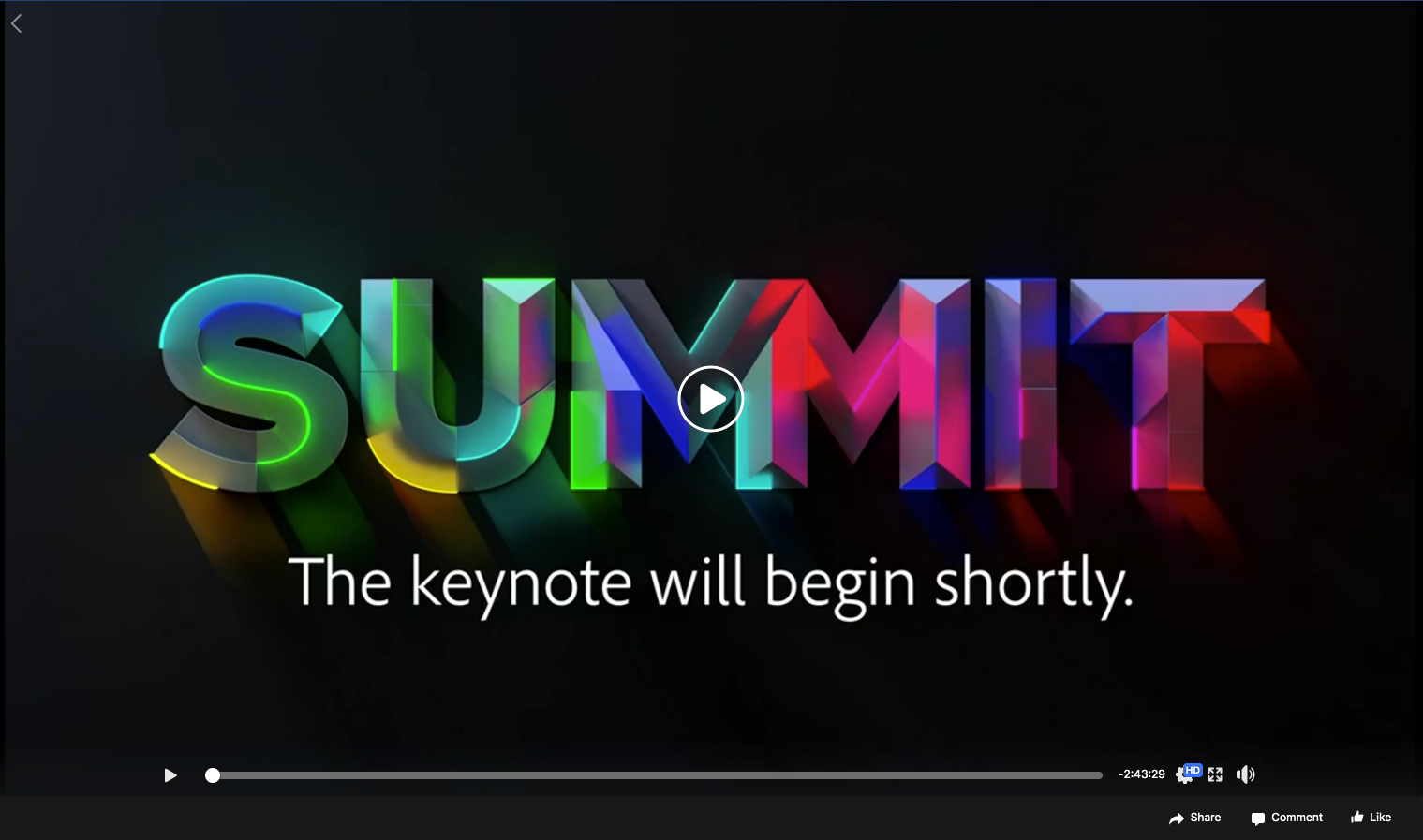 Marketo live streamed Adobe Summit on Facebook Live Video