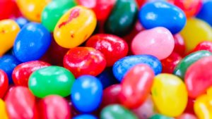 a variety of colorful jelly beans serve as a metaphor for different types of video