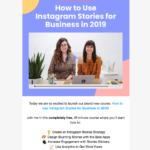 A video email from Later featuring their free Instagram course