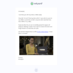 Triggered email from Vidyard containing a video