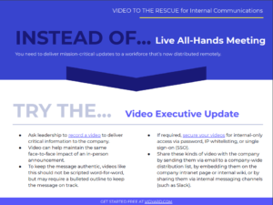 Video to the Rescue Internal Communications Guide Blog CTA