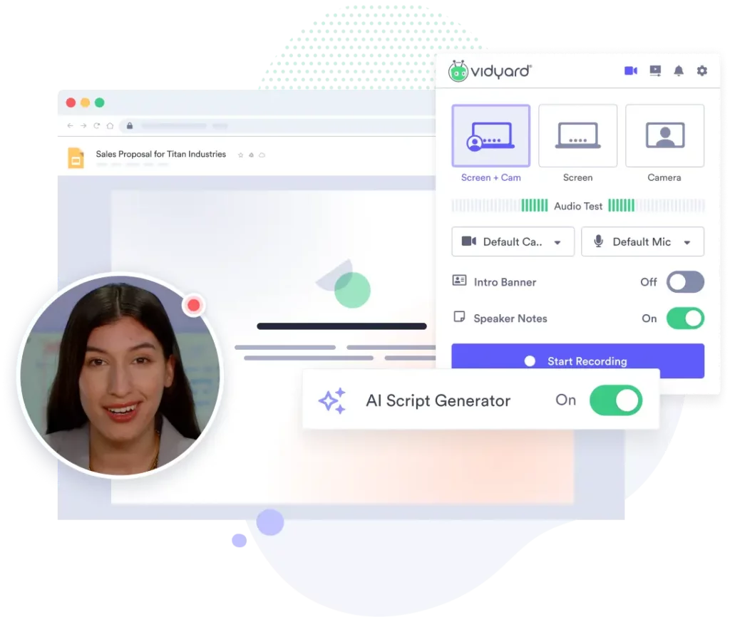 An illustration of Vidyard Video Messages