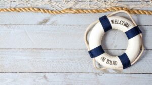 A life preserver representing virtual sales onboarding.