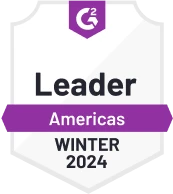 G2 badge indicating Vidyard is an Americas leader for Winter 2024