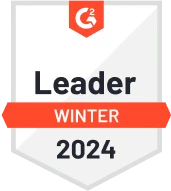 G2 badge indicating Vidyard is a leader for Winter 2024