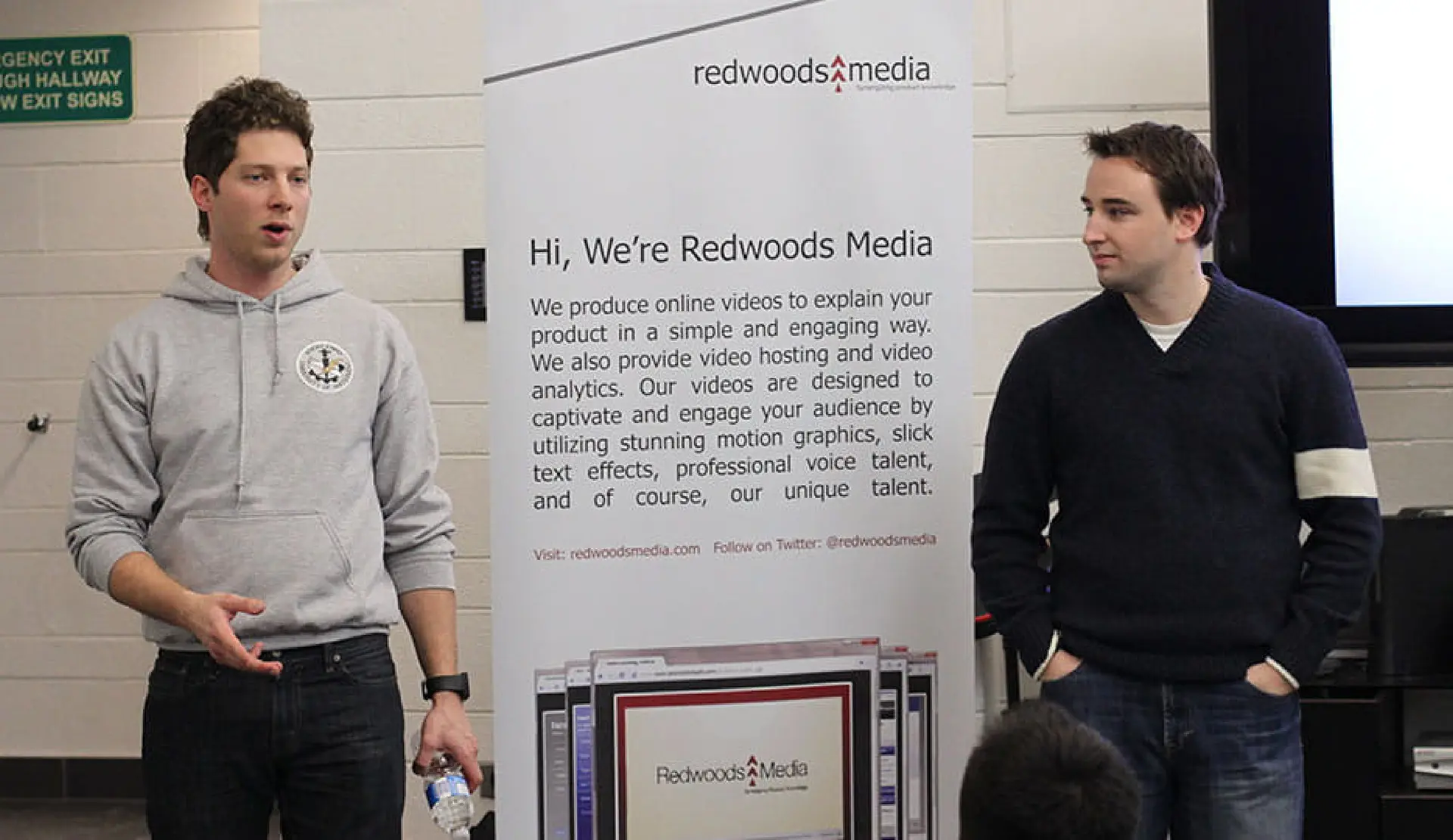 Michael Litt and Devon Galloway give a presentation about Redwoods Media, the precursor to Vidyard.