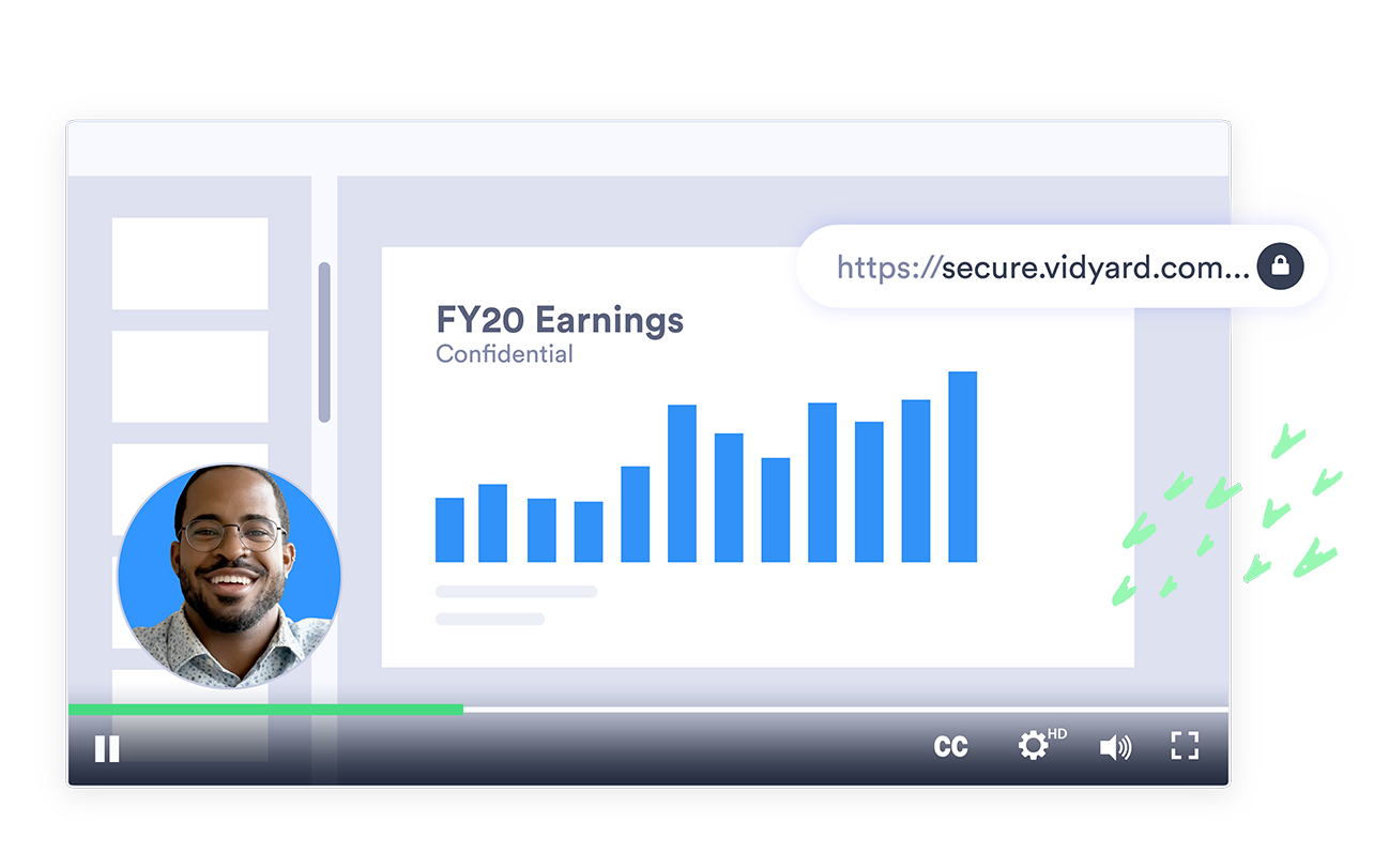 Vidyard’s secure video sharing protects corporate communications like presentations and updates
