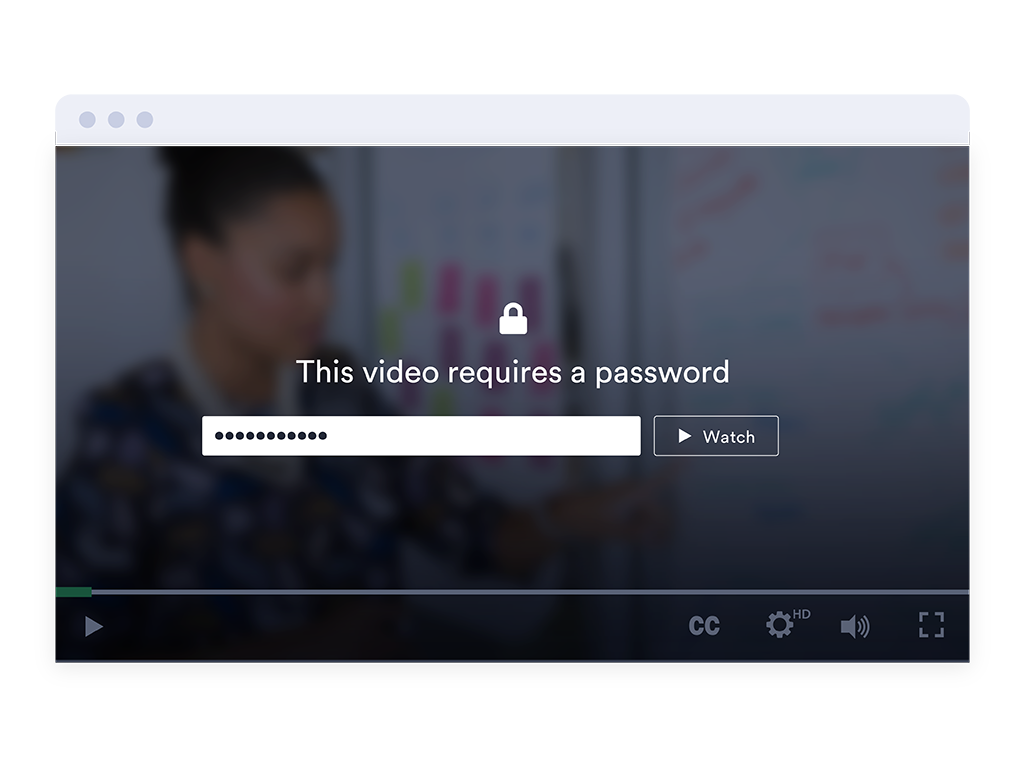 A Vidyard Hub: a secure webpage that displays a library of Vidyard videos