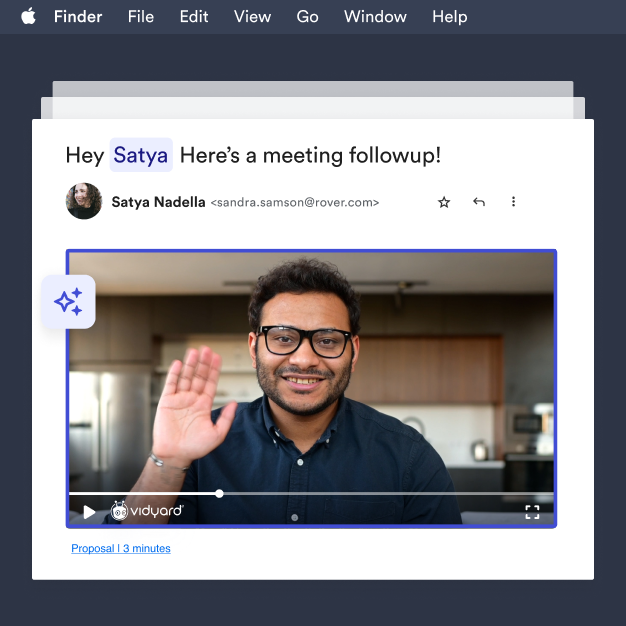 Man sending multiple ai avatar videos through his email