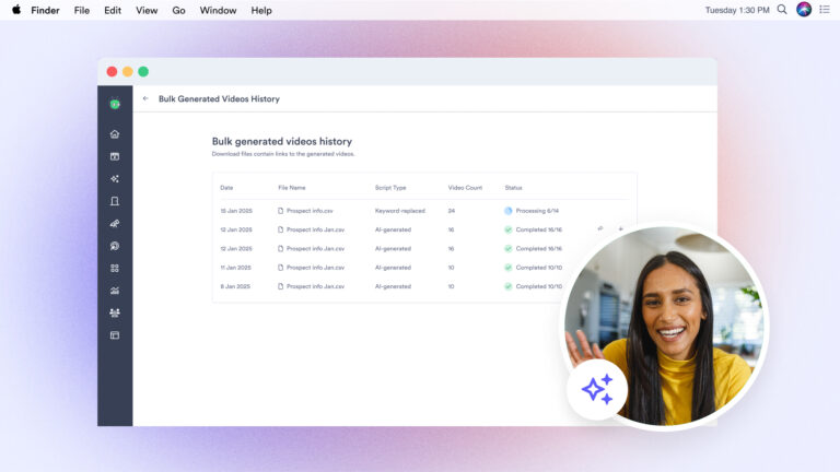A snapshot of Vidyard's AI SDR product
