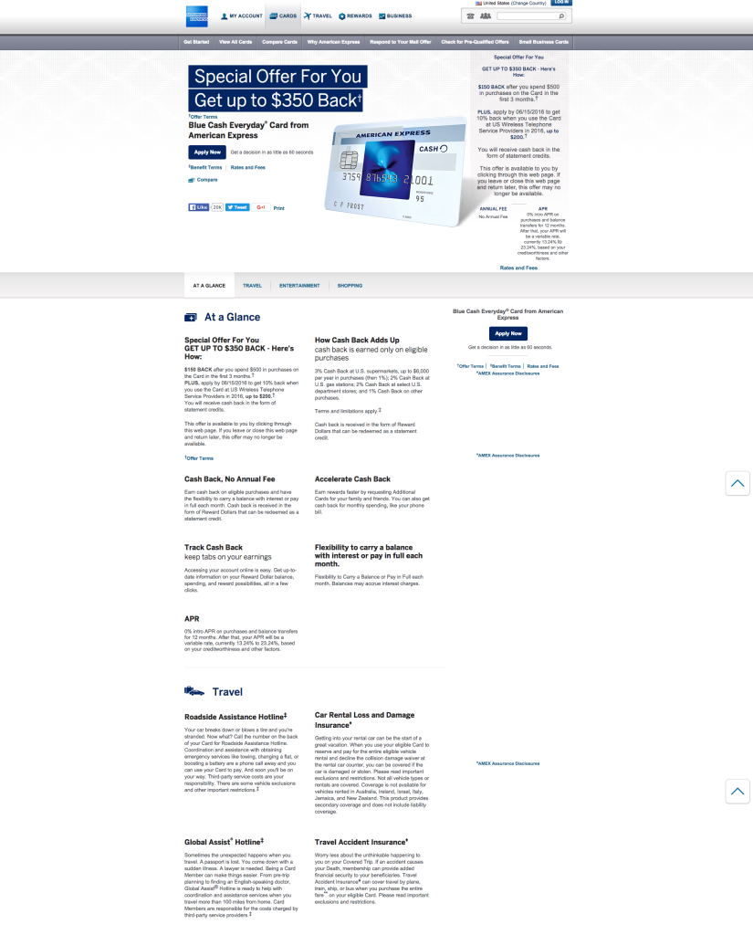 American Express Blue Cash Card