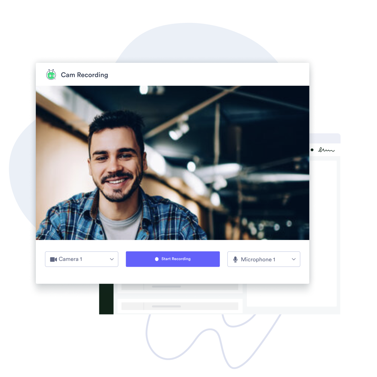 Camera recording Vidyard video in Salesloft