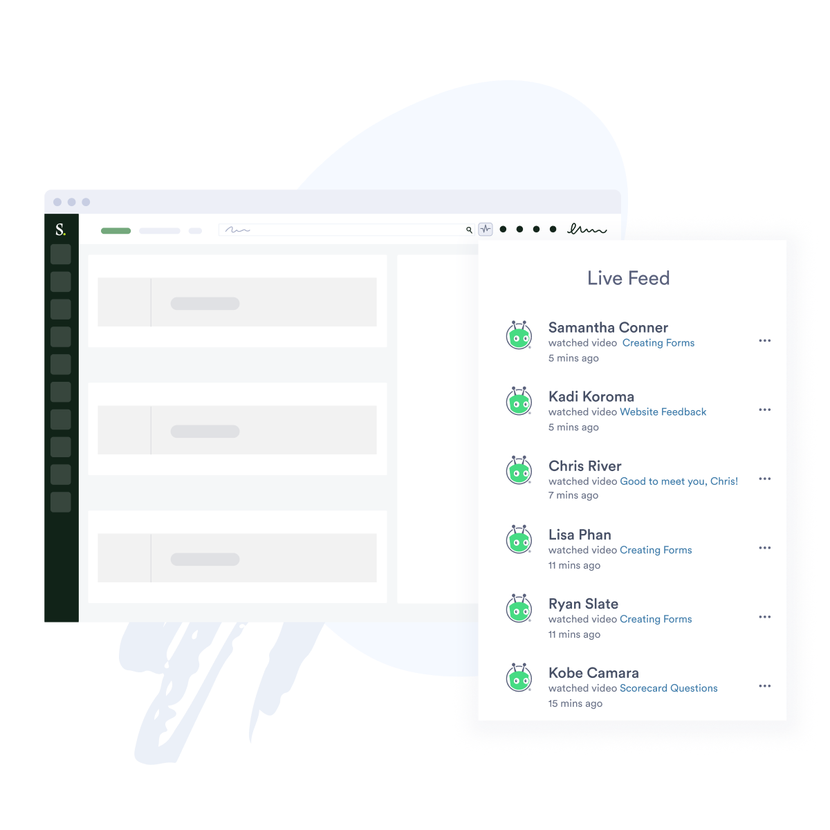 Salesloft Live Feed with video notifications