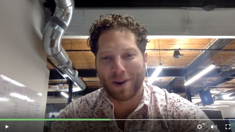 A screenshot of a Vidyard video featuring Vidyard CEO Michael Litt addressing the camera