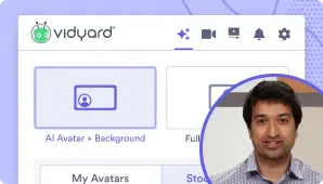Sales rep generating an AI Avatar video with Vidyard