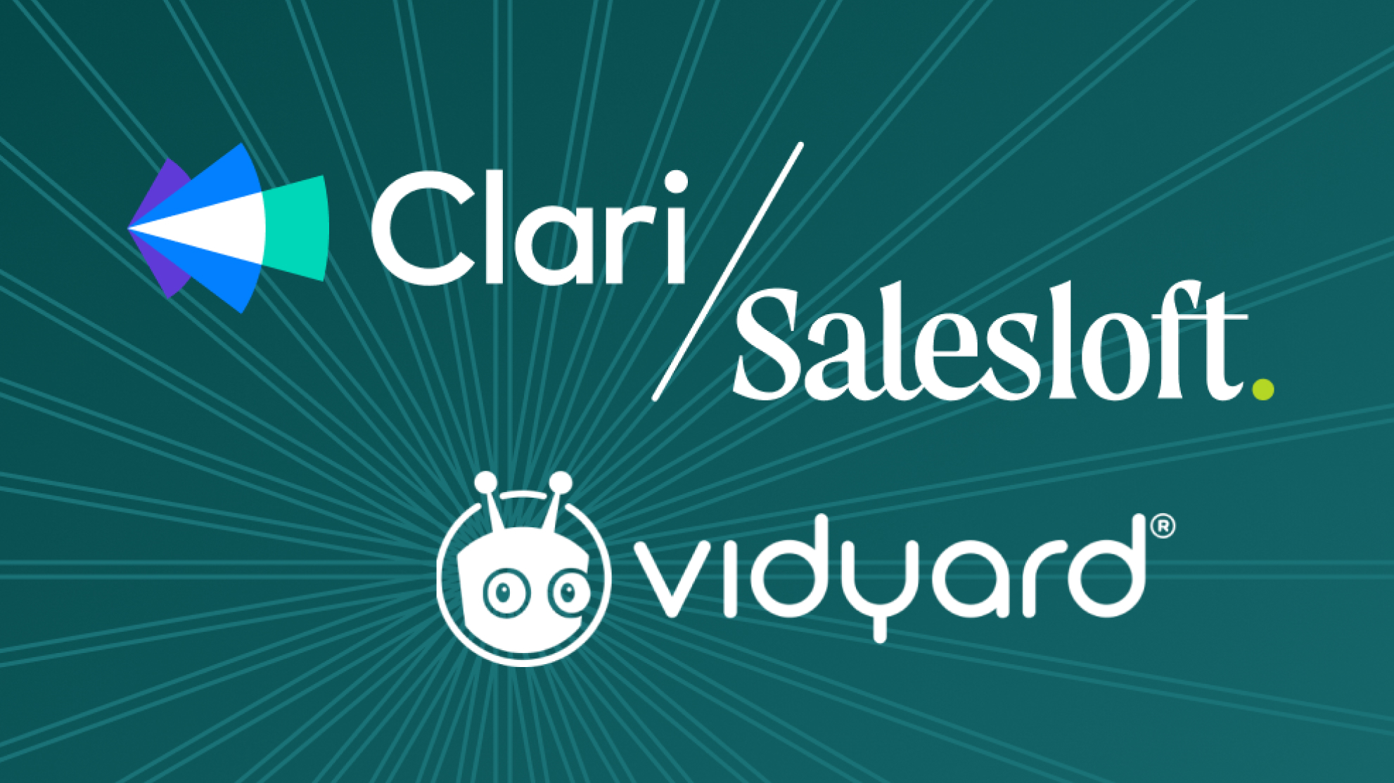 Vidyard and Clari + Salesloft logos