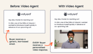 graph showing before and after of video agent