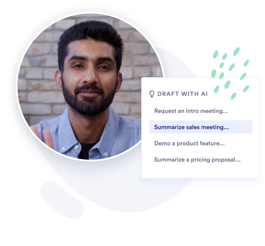 Image showing person being recorded in a video with a text box showing script prompts