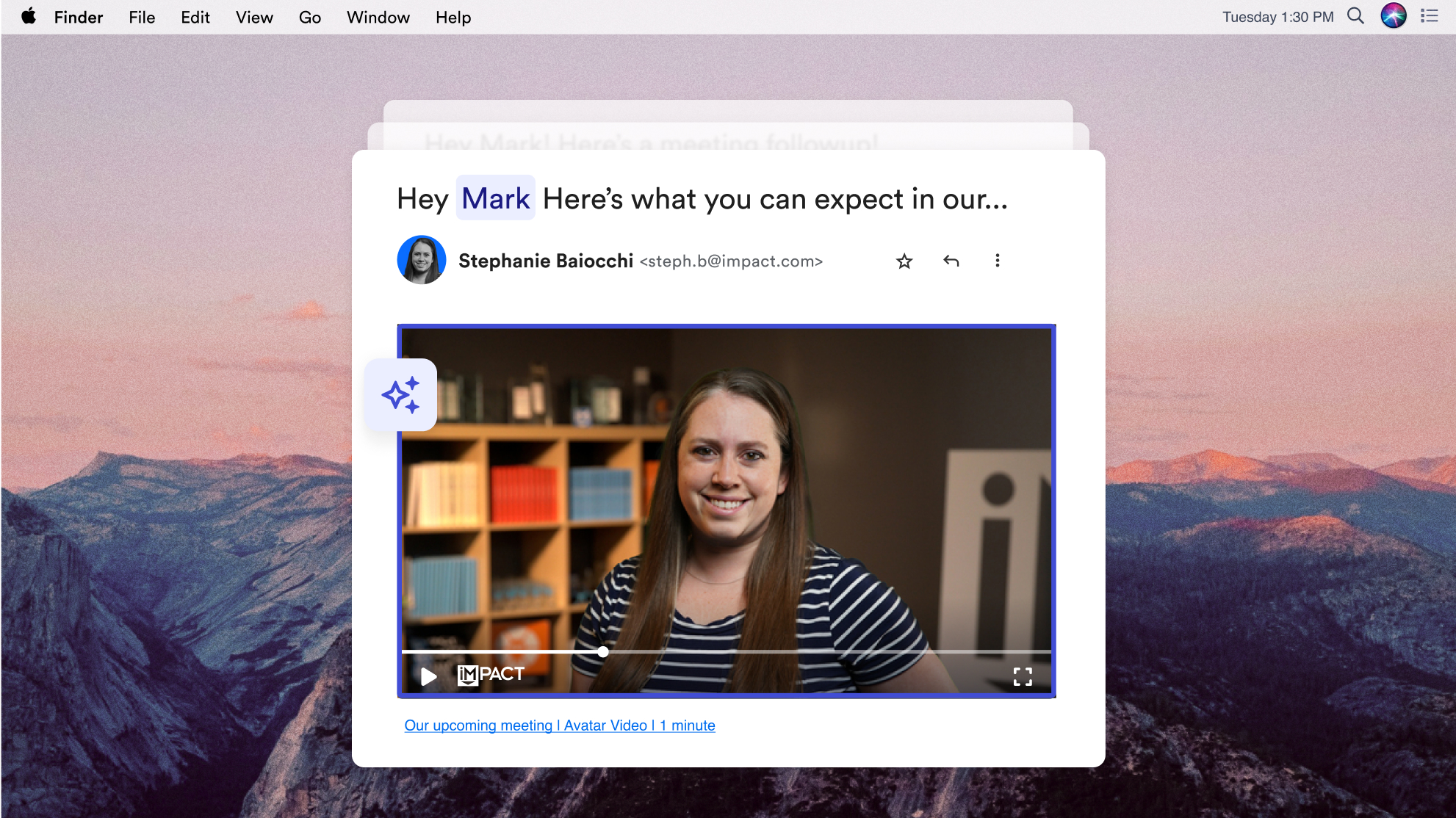 Stephanie from Impact sending bulk videos