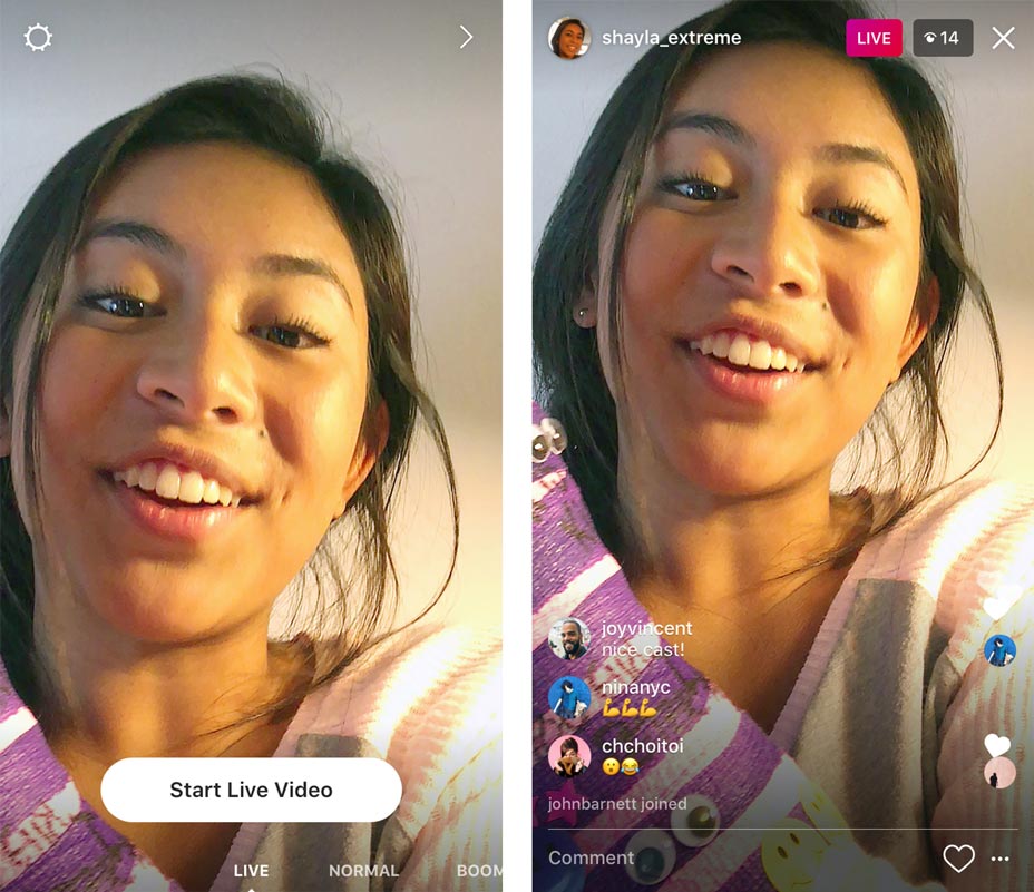 Instagram Live Video