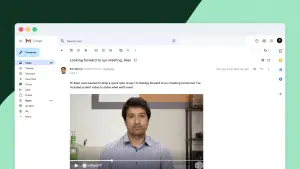A screenshot showing an AI-generated video created by Vidyard's Video Sales Agent