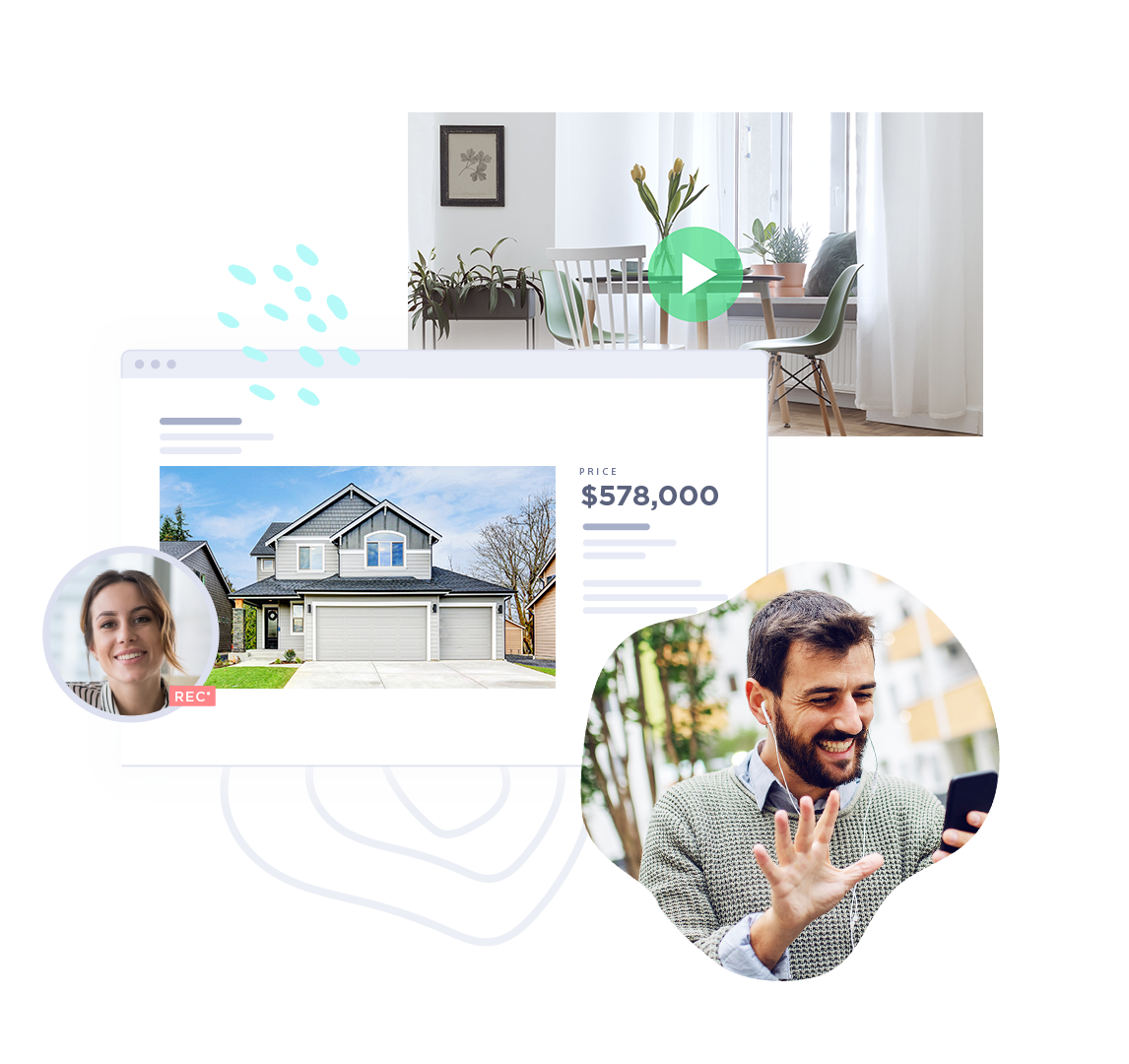 realtor using Vidyard collage