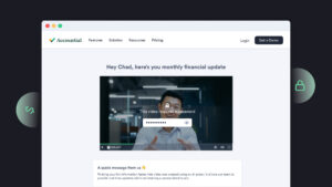 financial services update video embedded on website