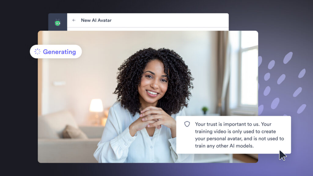 generating an AI Avatar for secure sharing