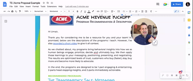 Todd Caponi Video Proposal Template